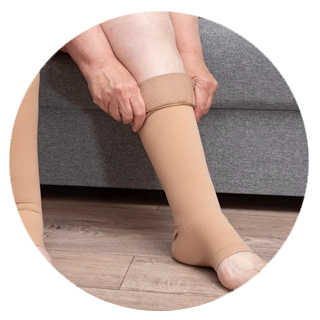 Support through compression wear